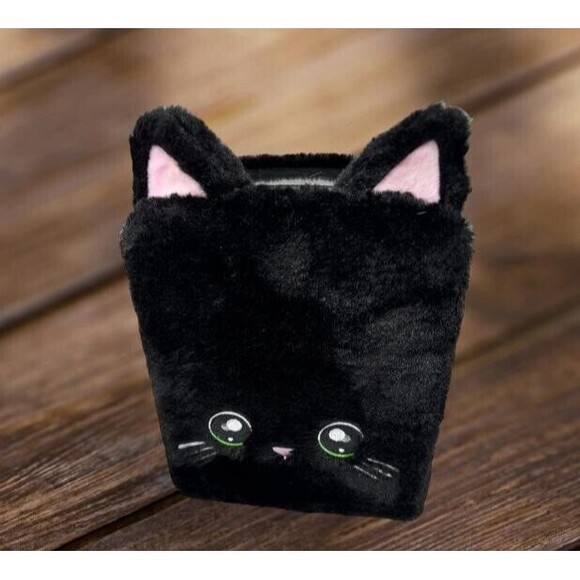 Na Na Na Surprise 3-in-1 Backpack Empty Black Kitty Cat Hardcase Anime Faux Fur - Picture 1 of 7